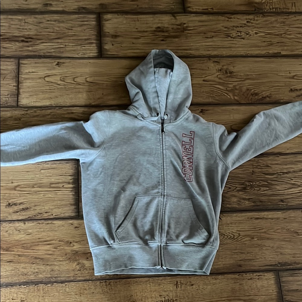 Nike Kids Light Gray Zip-Up Hoodie